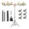 Edge Collections -5' x 6.5'-Black-Adjustable T-Shape Photography Backdrop Stand with Clamps-1 pcs